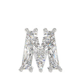 10K WHITE GOLD 1 5/8CT FANCY CUT ALPHABET DIAMOND MEN'S CHARM PENDANT