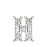 10K WHITE GOLD 1 1/3CT FANCY CUT ALPHABET DIAMOND MEN'S CHARM PENDANT