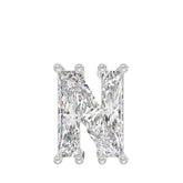 10K WHITE GOLD 1 1/2CT FANCY CUT ALPHABET DIAMOND MEN'S CHARM PENDANT