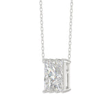 10K White Gold Diamond Initial “N” Pendant 1 1/2CT Fancy Cut Ladies Alphabet Charm with Chain