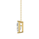 10K YELLOW GOLD 1 1/2CT FANCY CUT ALPHABET DIAMOND LADIES PENDANT WITH CHAIN