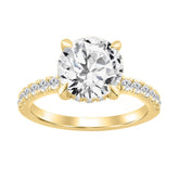14K YELLOW GOLD 4 3/4CT ROUND DIAMOND LADIES RING (CENTER STONE ROUND DIAMOND 4.00CT)