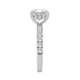 14K WHITE GOLD 6.00CT ROUND/CUSHION DIAMOND LADIES RING (CENTER STONE CUSHION DIAMOND 5CT)