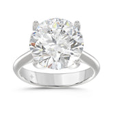 14K WHITE GOLD 8.00CT ROUND DIAMOND LADIES RING