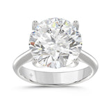 14K WHITE GOLD 8.00CT ROUND DIAMOND LADIES RING