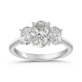 14K WHITE GOLD 2 5/8CT OVAL DIAMOND LADIES RING (CENTER STONE OVAL DIAMOND 1 1/2CT)