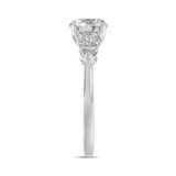 14K WHITE GOLD 2 1/3CT ROUND/PEAR DIAMOND LADIES RING (CENTER STONE ROUND DIAMOND 1 1/4CT)