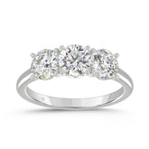 14K WHITE GOLD 2 1/3CT ROUND DIAMOND LADIES RING
