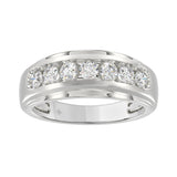 10K WHITE GOLD 1.00CT ROUND DIAMOND MEN'S BAND