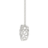 10K WHITE GOLD 3/4CT ROUND DIAMOND LADIES PENDANT WITH CHAIN (CENTER STONE ROUND DIAMOND 1/2CT)