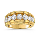 10K YELLOW GOLD 3.00CT ROUND DIAMOND MEN'S RING