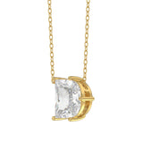 14K YELLOW GOLD 2 1/3CT FANCY CUT ALPHABET DIAMOND LADIES PENDANT WITH CHAIN