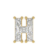 14K YELLOW GOLD 1 1/3CT FANCY CUT ALPHABET DIAMOND MEN'S CHARM PENDANT