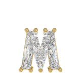 14K YELLOW GOLD 1 5/8CT FANCY CUT ALPHABET DIAMOND MEN'S CHARM PENDANT