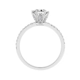 14K WHITE GOLD 1 1/3CT ROUND DIAMOND LADIES RING (CENTER STONE ROUND DIAMOND 1CT)