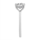 14K WHITE GOLD 2.00CT ROUND/PRINCESS DIAMOND LADIES RING (CENTER STONE PRINCESS DIAMOND 2.00CT)