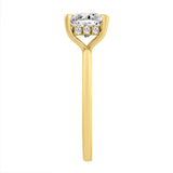 14K YELLOW GOLD 2.00CT ROUND/PRINCESS DIAMOND LADIES RING (CENTER STONE PRINCESS DIAMOND 2.00CT)