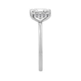 14K WHITE GOLD 2.00CT ROUND/EMERALD DIAMOND LADIES RING (CENTER STONE EMERALD DIAMOND 2CT)