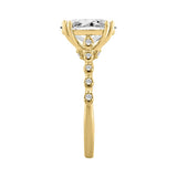 14K YELLOW GOLD 3.00CT ROUND/OVAL DIAMOND LADIES RING (CENTER STONE OVAL DIAMOND 3CT)