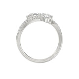 14K WHITE GOLD 2.00CT ROUND/PEAR DIAMOND LADIES RING