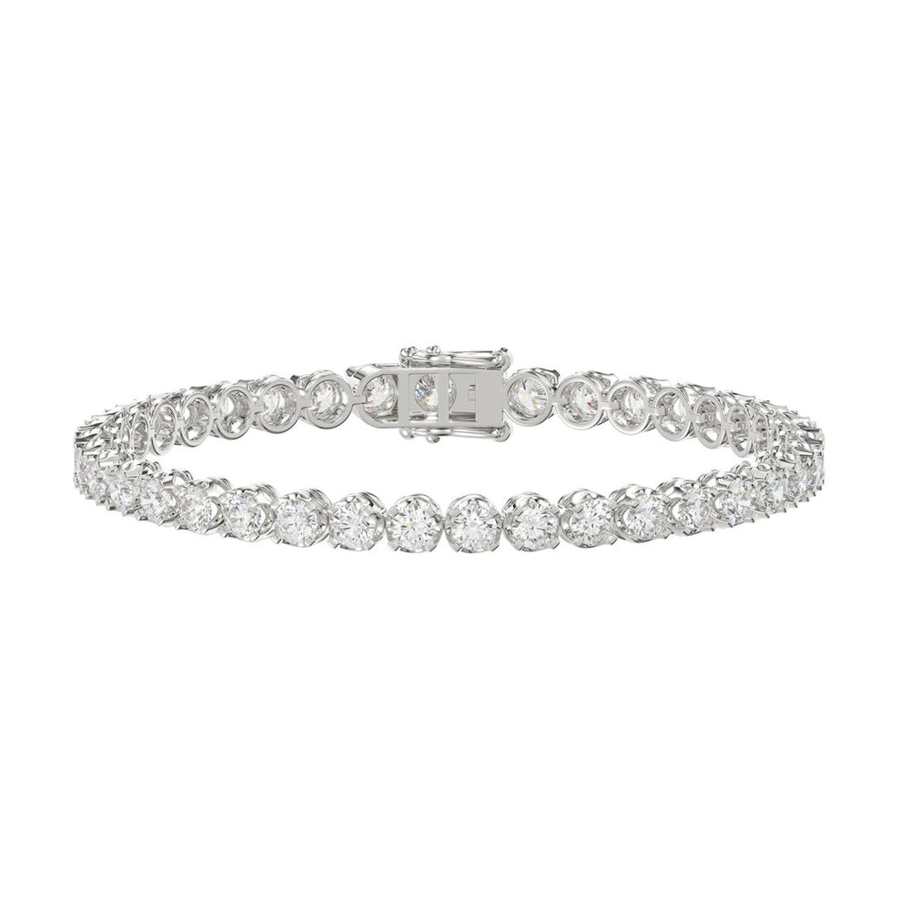 14K WHITE GOLD 7.00CT ROUND DIAMOND LADIES BRACELET