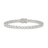 14K WHITE GOLD 7.00CT ROUND DIAMOND LADIES BRACELET