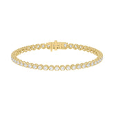 14K YELLOW GOLD 7.00CT ROUND DIAMOND LADIES BRACELET