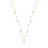 14K YELOW GOLD 1.00CT ROUND/PEAR/MARQUISE/OVAL DIAMOND LADIES NECKLACE