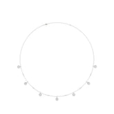 14K WHITE GOLD 1.00CT ROUND DIAMOND LADIES NECKLACE