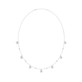 14K WHITE GOLD 1.00CT ROUND/PEAR DIAMOND LADIES NECKLACE