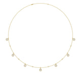 14K YELLOW GOLD 1.00CT ROUND/PEAR DIAMOND LADIES NECKLACE