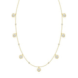 14K YELLOW GOLD 1 1/2CT ROUND DIAMOND LADIES NECKLACE