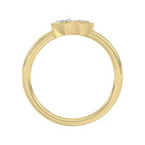 Elegant ColleCTions Linked Hearts Ladies Ring 10K Yellow Gold 3/4CT Marquise Lab Grown Diamond (Color F-G -Clarity VS1/VS2)