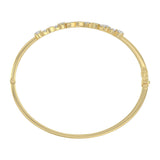 14K Yellow Gold Ladies Flexible Bangle 1 3/4CT Round Cut Diamonds (Color F-G -Clarity VS1/VS2)