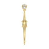 14K Yellow Gold Ladies Flexible Bangle 1 3/4CT Round Cut Diamonds (Color F-G -Clarity VS1/VS2)