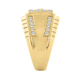 14K YELLOW GOLD 1 3/4CT ROUND DIAMOND MEN'S RING