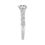 14K WHITE GOLD 1 1/3CT ROUND DIAMOND LADIES BRIDAL RING (CENTER STONE ROUND DIAMOND 1CT)
