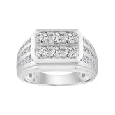 WHITE PLATINUM 1 1/4CT ROUND DIAMOND MEN'S BAND