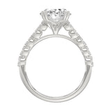 Ladies 14K White Gold Ladies Elegance- Bridal Set 3 1/3CT Round & Oval Diamonds 3.00CT Oval Center stone (Color F-G Clarity VS1/VS2)