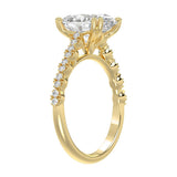 Ladies 14K Yellow Gold Ladies Elegance- Bridal Set 3 1/3CT Round & Oval Diamonds 3.00CT Oval Center stone (Color F-G Clarity VS1/VS2)