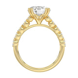 Ladies 14K Yellow Gold Ladies Elegance- Bridal Set 3 1/3CT Round Diamond 3.00CT Round Center stone (Color F-G -Clarity VS1/VS2)