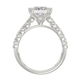 Ladies 14K White Gold Ladies Elegance- Bridal Set 3 1/3CT Round & Radiant Diamond 3.00CT Radiant Center stone (Color F-G -Clarity VS1/VS2)