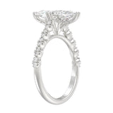 Ladies 14K White Gold Ladies Elegance- Bridal Set 3 1/3CT Round & Marquise Diamonds 3.00CT Marquise Center stone (Color F-G -Clarity VS1/VS2)