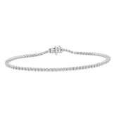 14K WHITE GOLD 2.00CT ROUND DIAMOND MEN'S BRACELET