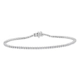 14K WHITE GOLD 2.00CT ROUND DIAMOND LADIES TENNIS BRACELET