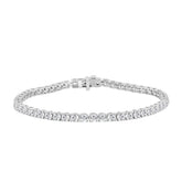 14K WHITE GOLD 6 3/8CT ROUND DIAMOND LADIES BRACELET
