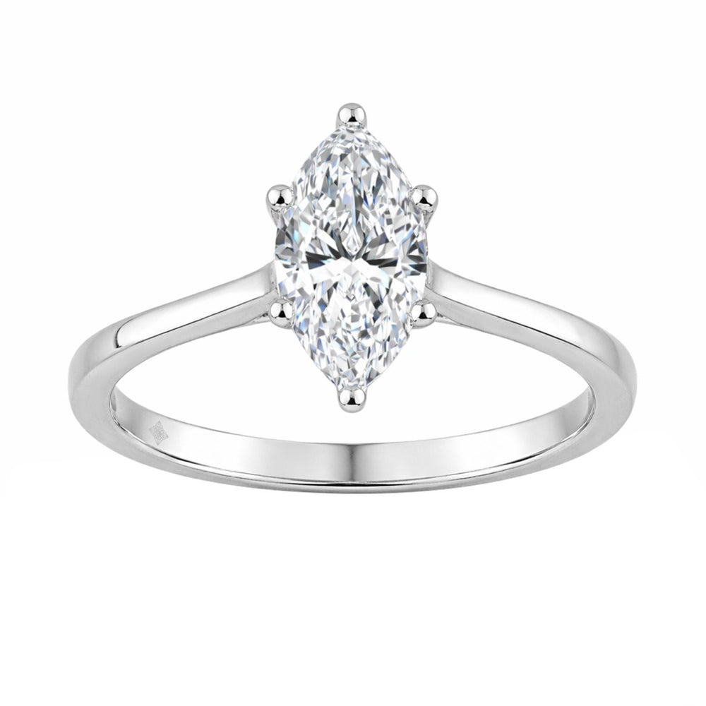 14K WHITE GOLD 1.00CT MARQUISE DIAMOND LADIES SOLITAIRE RING (CENTER STONE MARQUISE DIAMOND 1CT