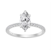 14K WHITE GOLD 1 1/4CT MARQUISE DIAMOND LADIES RING (CENTER STONE MARQUISE DIAMOND 1.00CT)