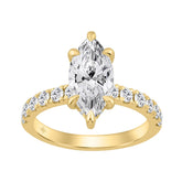 14K YELLOW GOLD 2 3/4CT MARQUISE DIAMOND LADIES RING (CENTER STONE MARQUISE DIAMOND 2.00CT)