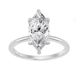 14K WHITE GOLD 2.00CT MARQUISE/ROUND DIAMOND LADIES RING (CENTER STONE MARQUISE DIAMOND 2.00CT)